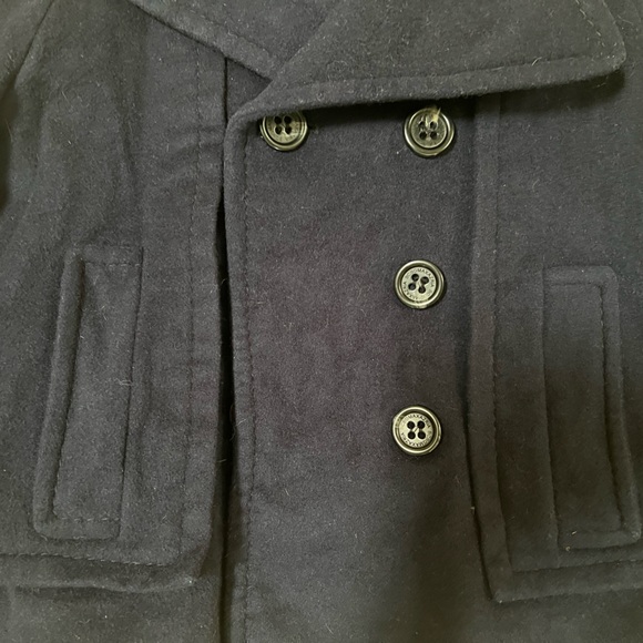 BCBG High Wasted Navy Wool Blazer Coat - Picture 6 of 6